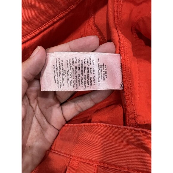 Lauren Ralph Lauren Jeans Size 6Womens Orange Stretch Mid Rise Straight Ankle - Picture 6 of 14